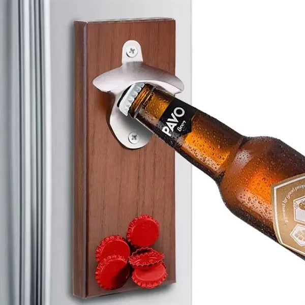 Wall Mounted Wooden Seat Beer Opener