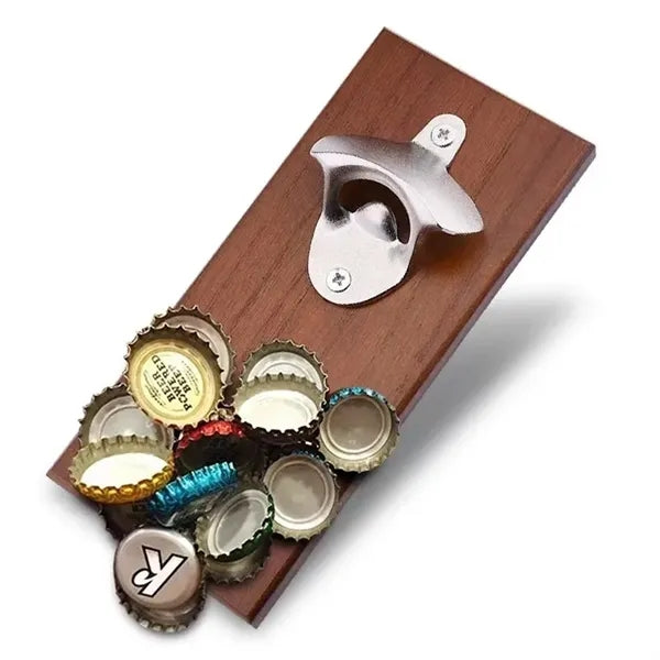 Wall Mounted Wooden Seat Beer Opener