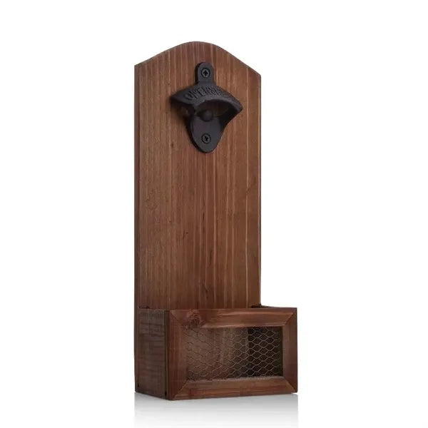 Wall Mounted Wooden Seat Beer Opener