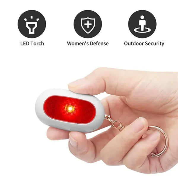 Personal Safety Emergency Alarm Keychain With Light