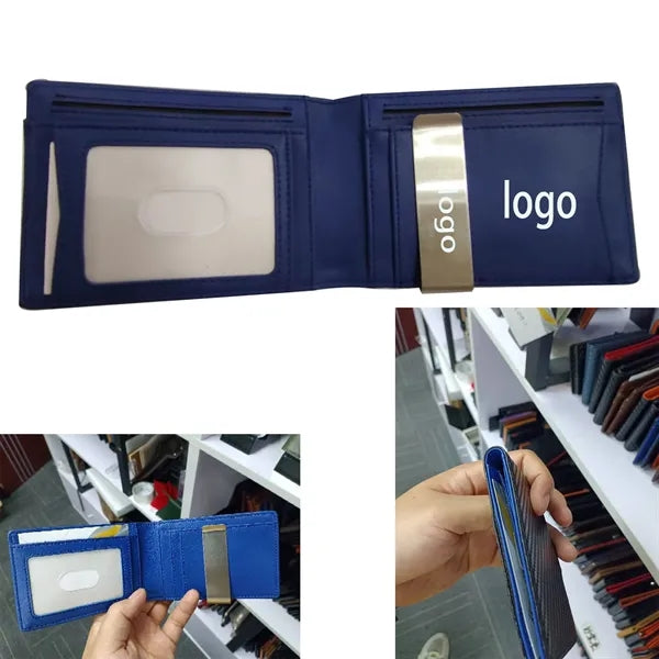 Men's Slim Wallet with Money Clip