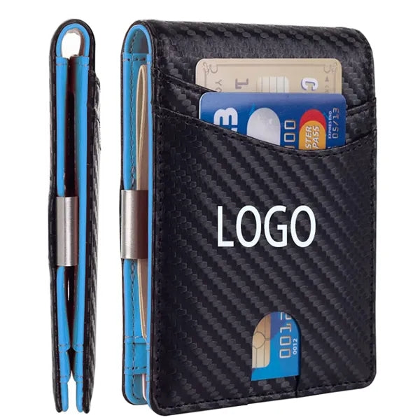 Men's Slim Wallet with Money Clip
