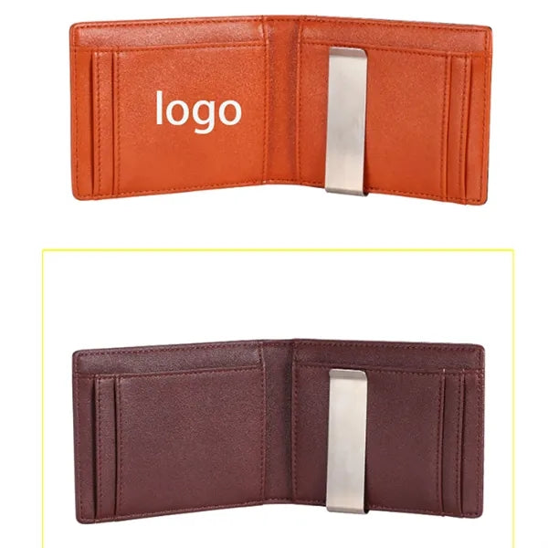 Men's Slim Wallet with Money Clip