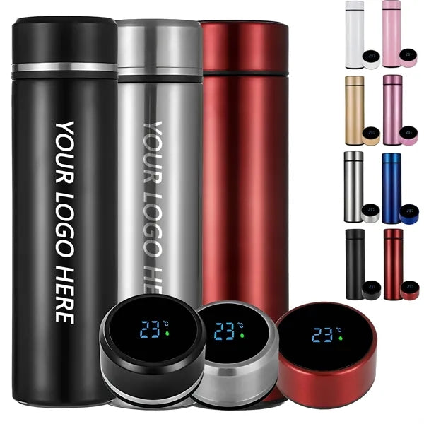 Water Bottle Thermos Smart Tumbler Travel Drink Ware