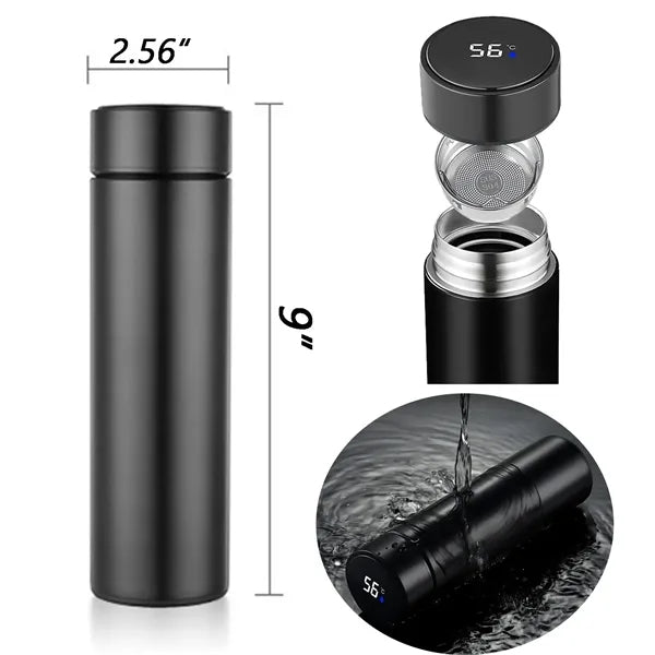 Water Bottle Thermos Smart Tumbler Travel Drink Ware