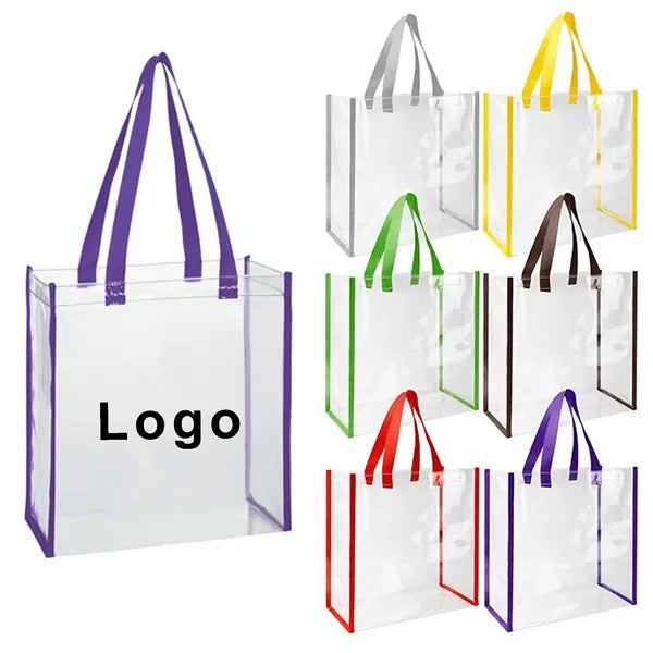 Stadium PVC Clear Plastic Tote Bag with Handles
