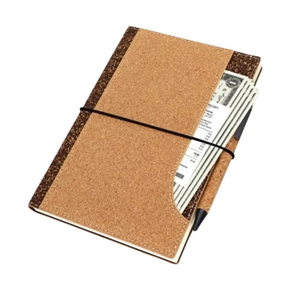 A5 Eco-Friendly Coffee Grounds and Cork Notebook