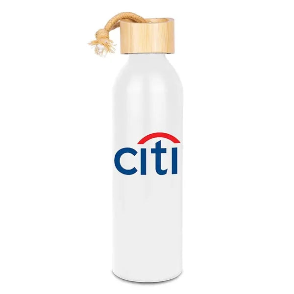 Meriden Sustainable Aluminum Bottle with Bamboo Lid &Cotton
