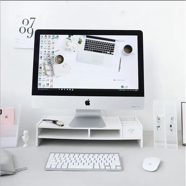 5mm Monitor Stand with Drawer and Pen Holder