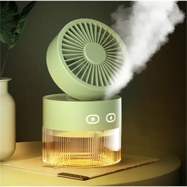Rechargeable Desk Misting Cooling Fan with Nightlight