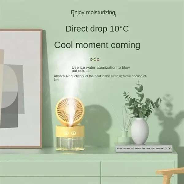 Rechargeable Desk Misting Cooling Fan with Nightlight