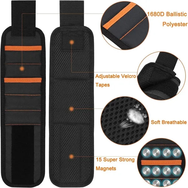 Magnetic Wristband for Holding Screws