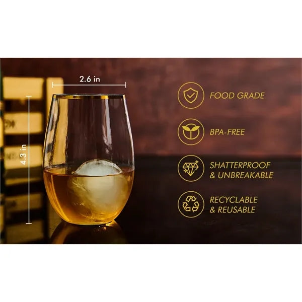 16 Oz PET Wine Glasses