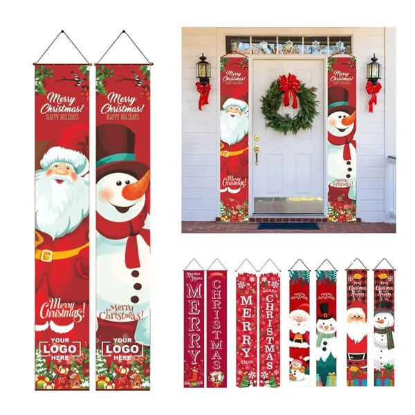 100 D Custom Christmas Couplets Hanging Flags