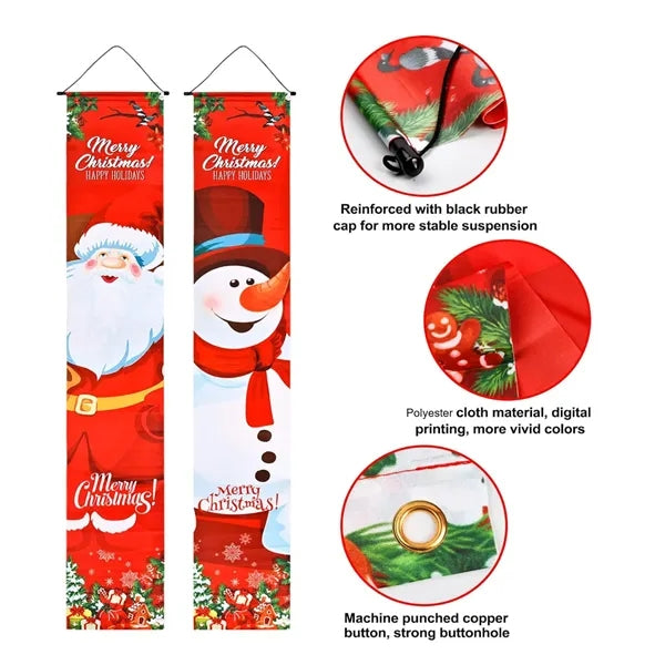 100 D Custom Christmas Couplets Hanging Flags