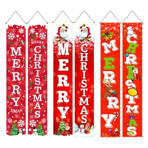 100 D Custom Christmas Couplets Hanging Flags
