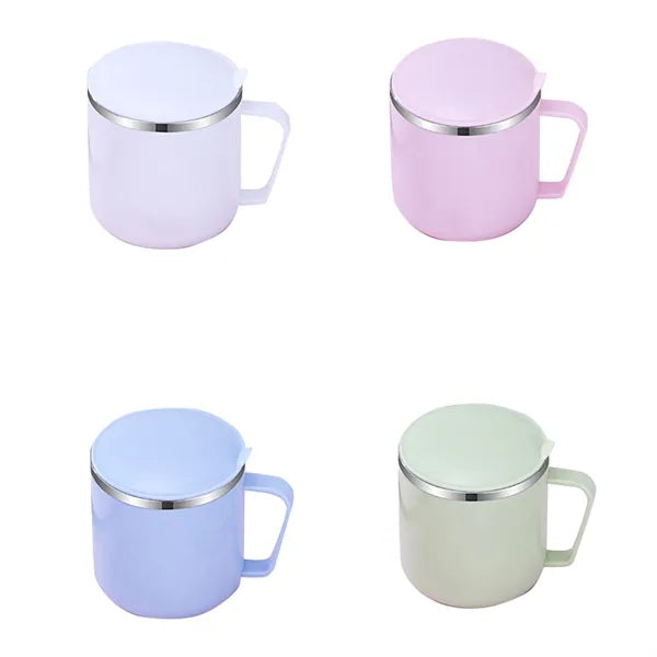 304 Stainless Steel with Lid Office Mouth Mug