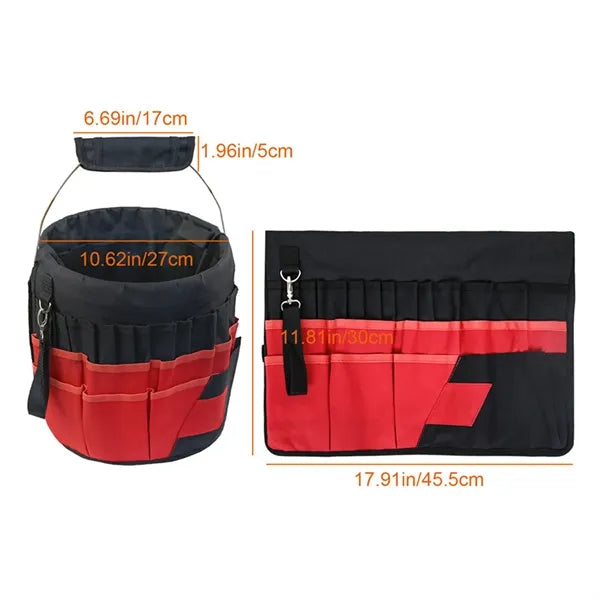 Garden Tote Bag Deluxe Tool Storage Organizer with Pockets