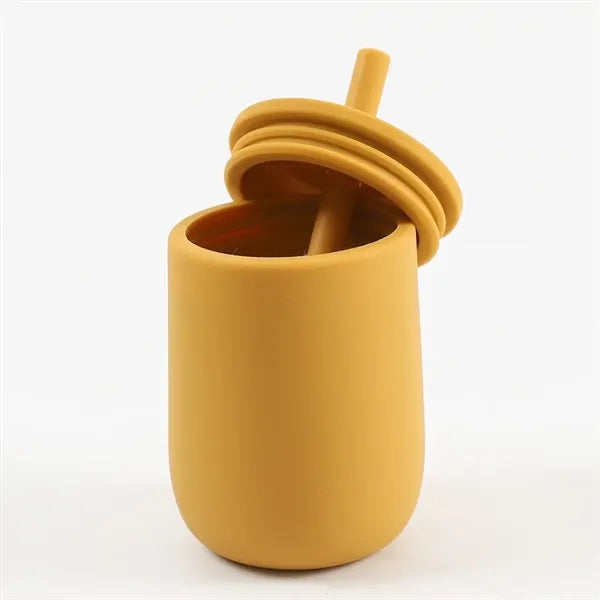 Silicone Baby Sippy Cup with Straw