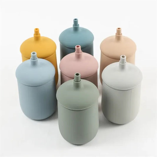 Silicone Baby Sippy Cup with Straw