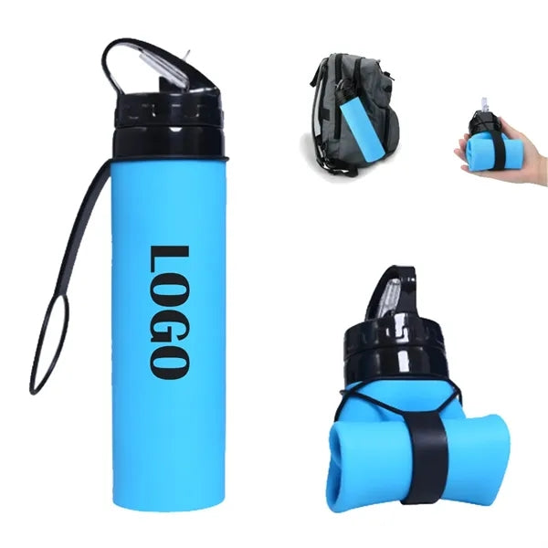 20oz Silicone Collapsible Water Bottle