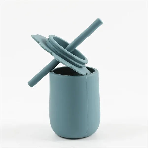 Silicone Baby Sippy Cup with Straw Lion