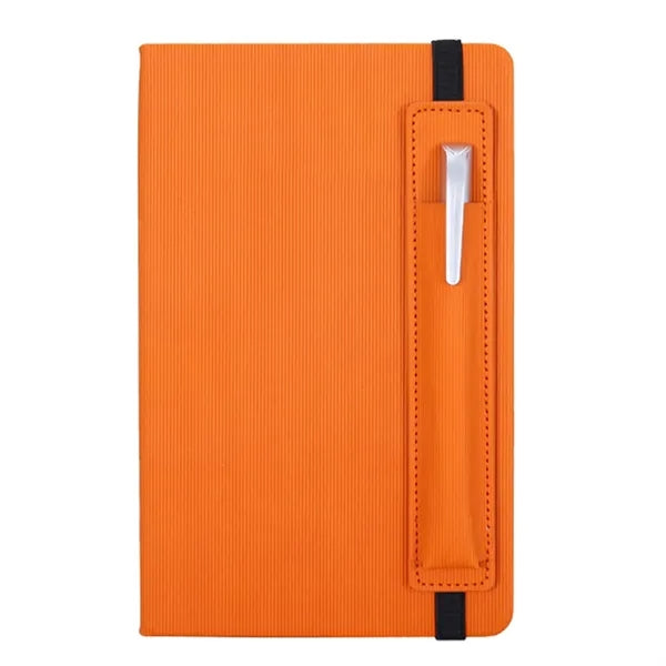 A5 Lined Business Notebook with Pen Holder