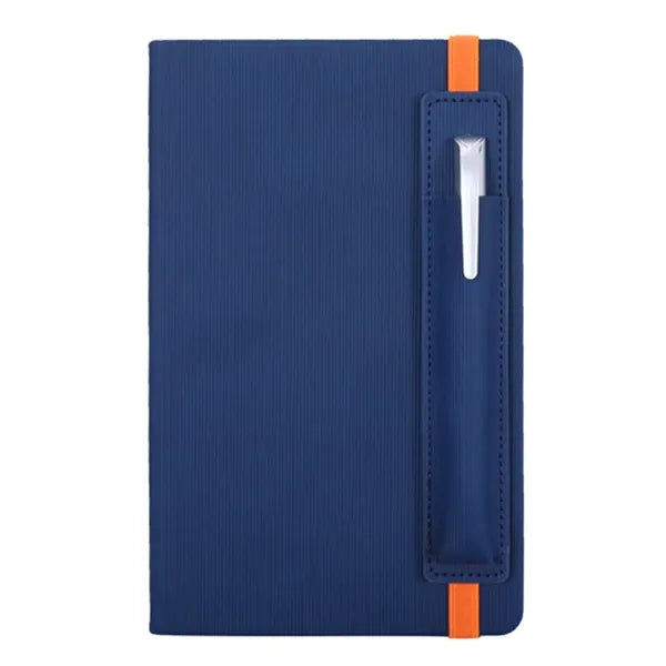 A5 Lined Business Notebook with Pen Holder