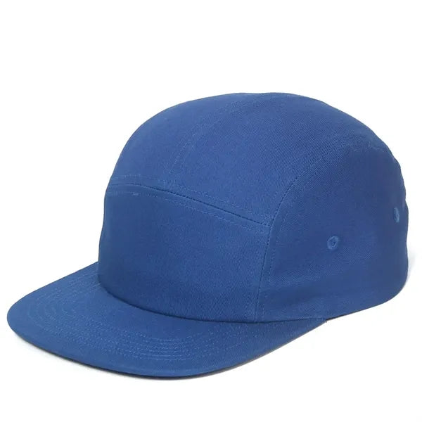 5 Panels Camper Hats Classic Cotton Flat Brim Baseball Cap