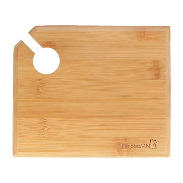 Bamboo Cocktail Appetizer Plates with Wine Glass Holder