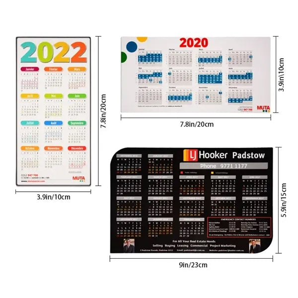Magnetic Fridge Calendar