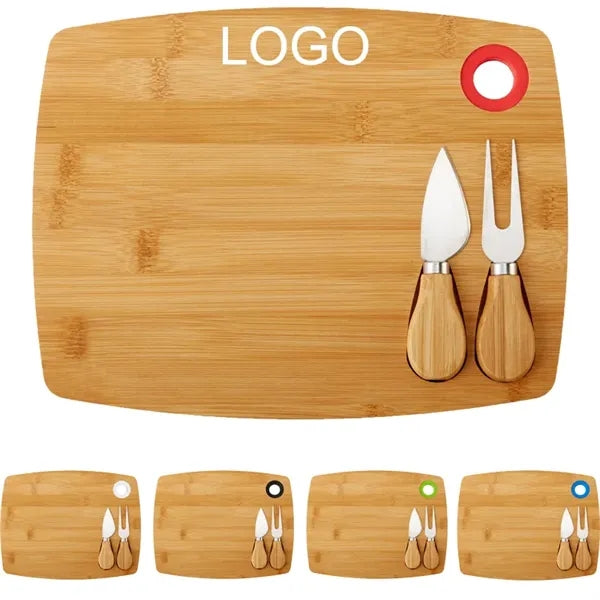 3-Piece Bamboo Cheese Board Set