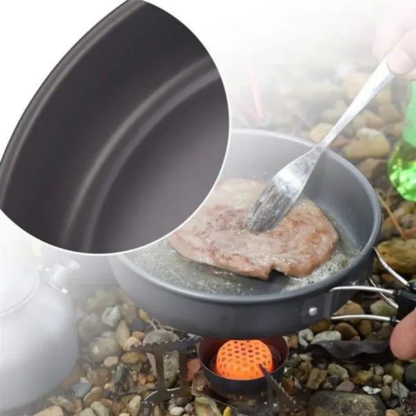 Camping Cookware Set Outdoor Cooking Kit With kettle
