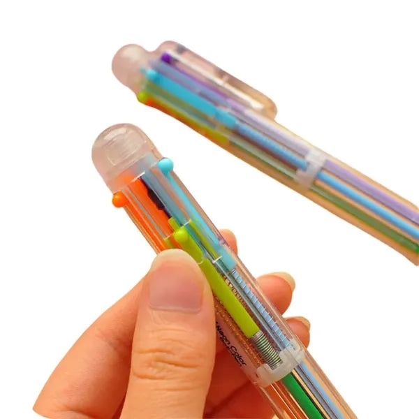 6 Color Retractable Ballpoint Pens