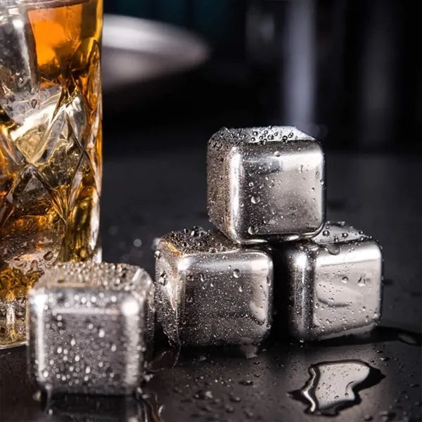 6-PCS Stainless Steel Ice Cubes
