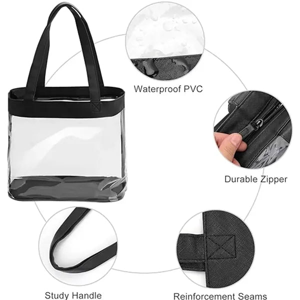 Clear Tote Bag for for Sports Event Game Day Work Travel