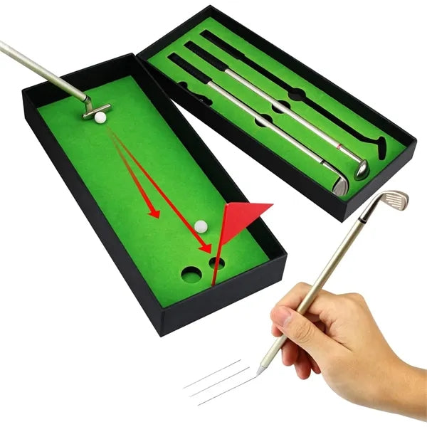 Mini Desktop GolfBall Pen Set Desk Toy GolfGame