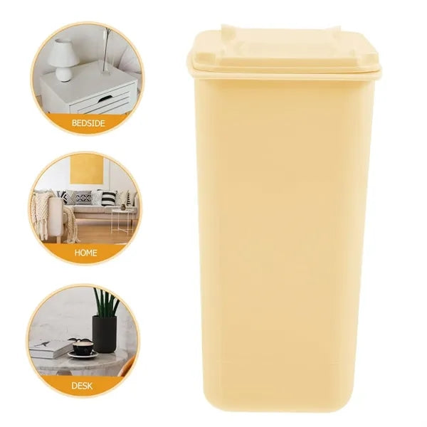 Curbside Trash Bin Pencil Holder with Lid Desktop Organizer