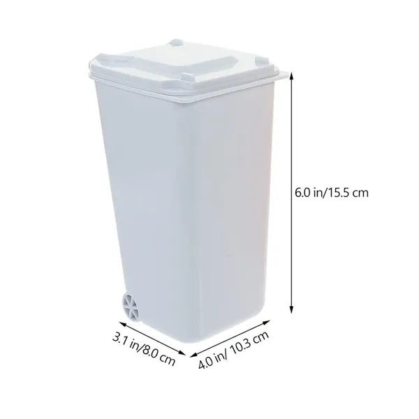 Curbside Trash Bin Pencil Holder with Lid Desktop Organizer