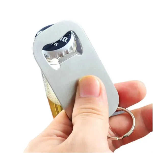Stainless Steel Flat Bottle Opener Keychain