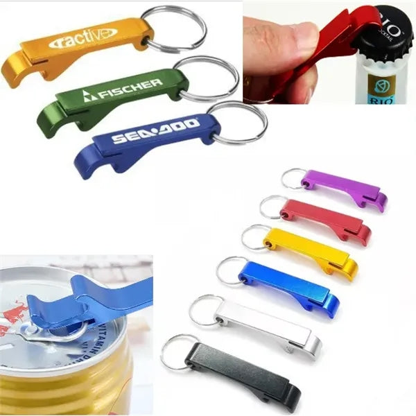Aluminum Bottle Opener with Keyring