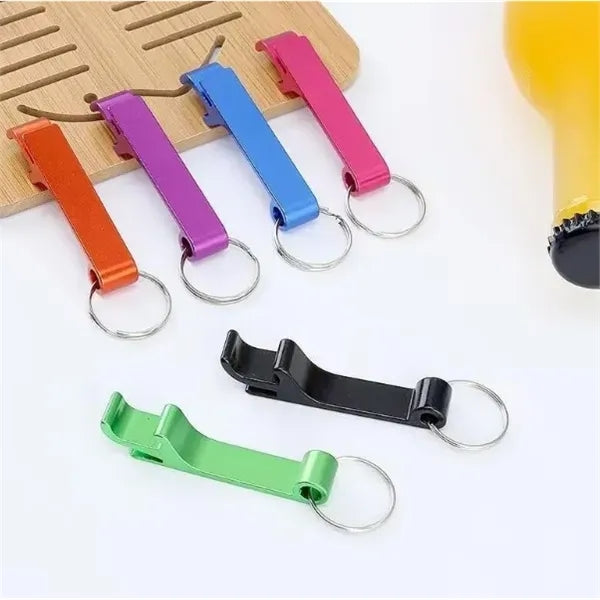 Aluminum Bottle Opener with Keyring