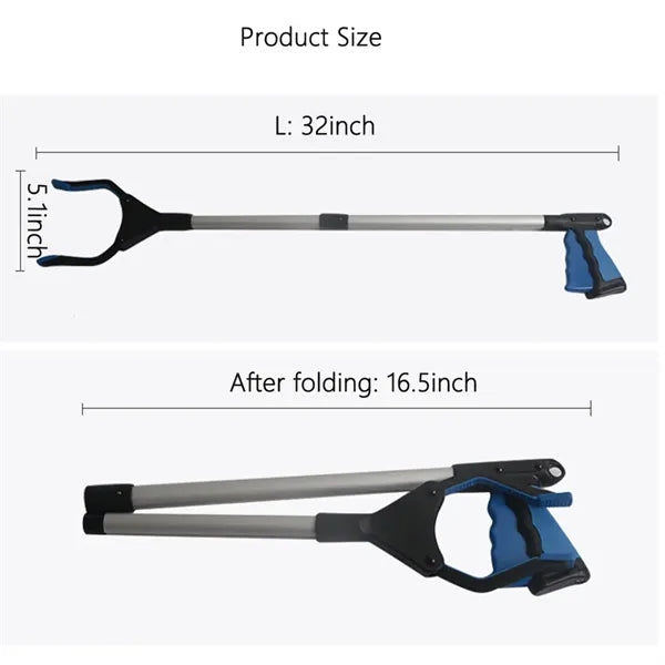360 Degree Rotating Head Wide Jaw 32" Foldable Grabber