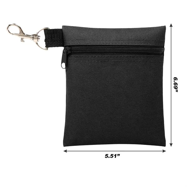 6.69 X 5.51 Inch Zipper Golf Tee Bag