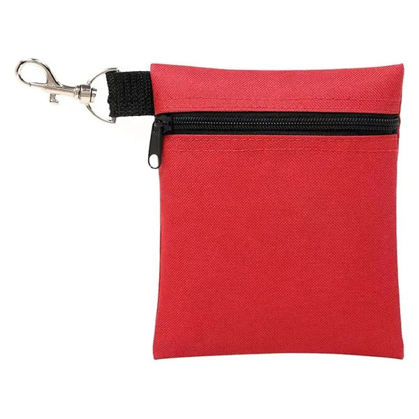 6.69 X 5.51 Inch Zipper Golf Tee Bag