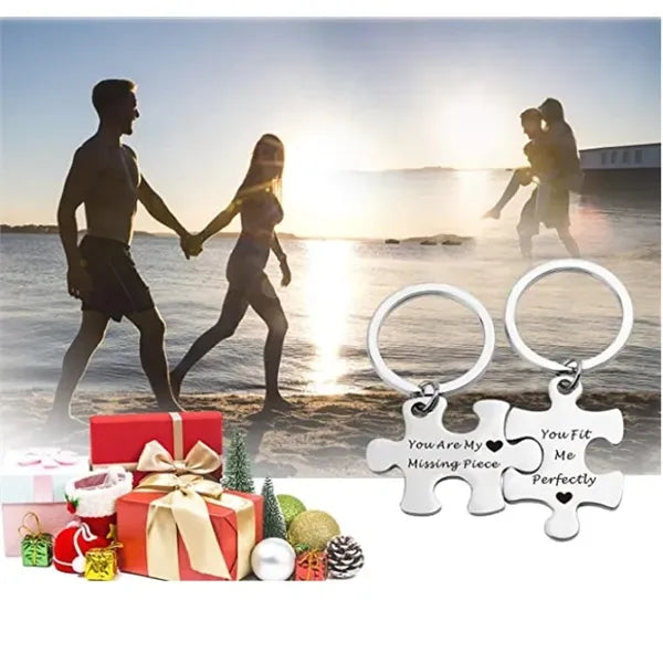 Puzzle Piece Keychains Keyring