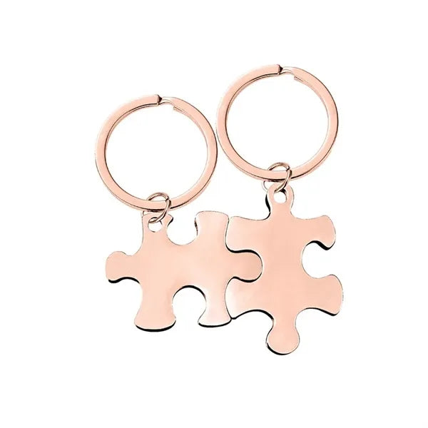 Puzzle Piece Keychains Keyring