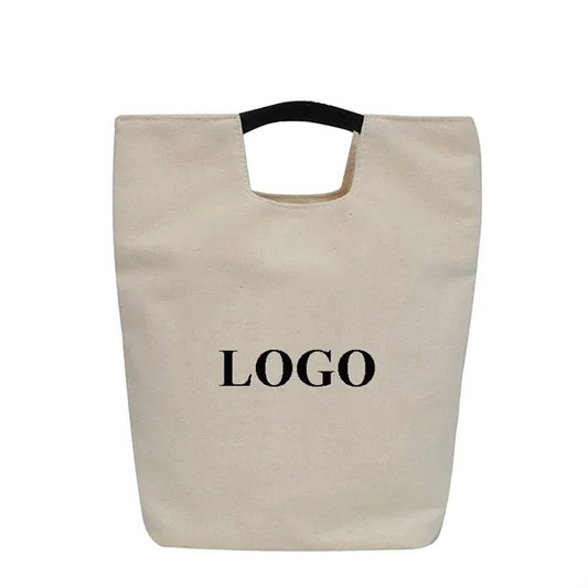 Lunch Carry Canvas Shopping Bag 11 1/4" X 12 1/2" X 3 1/8"