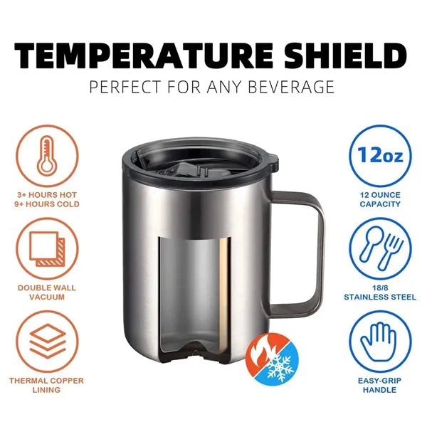 12Oz Stainless Steel Insulated Coffee Mug