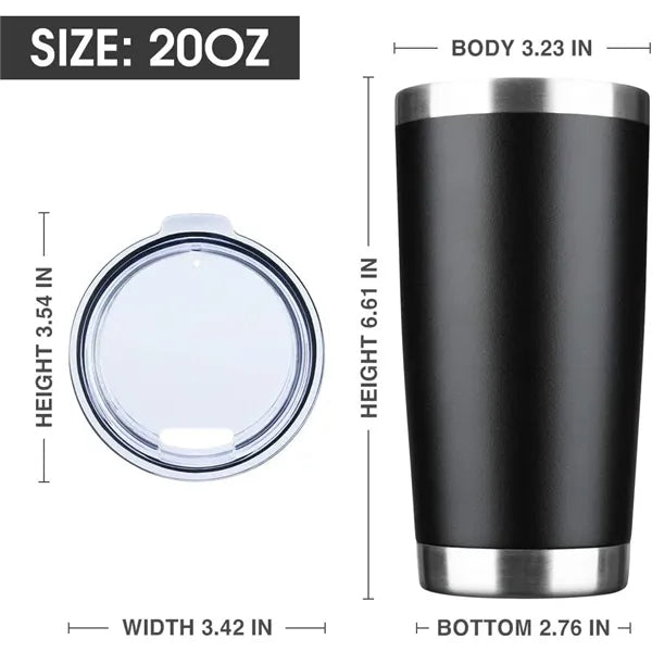 Custom Logo 20oz Double Wall Stainless Steel Cup